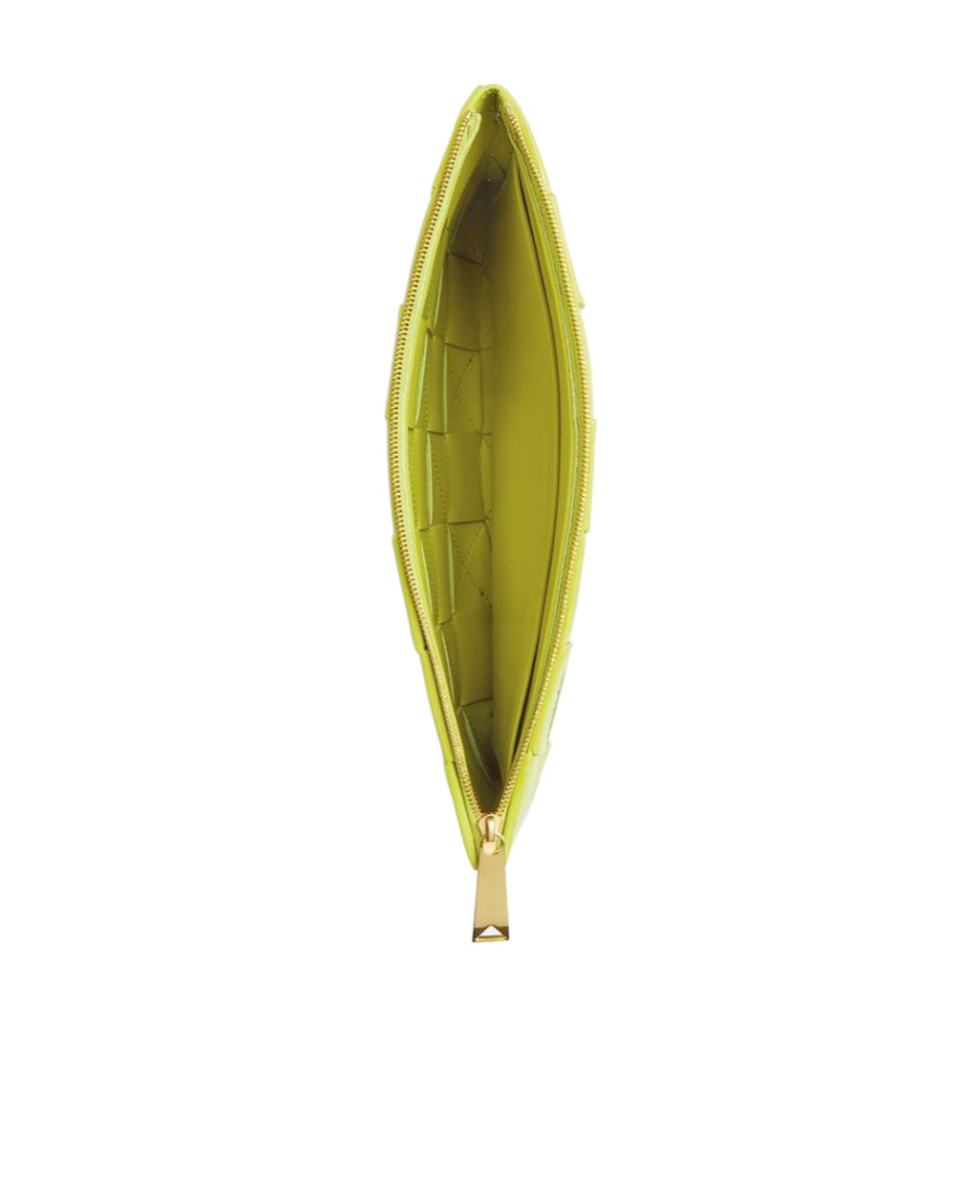 Bottega Veneta Intrecciato Clutch Bag In Yellow