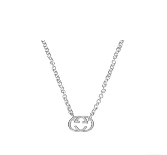 Gucci Double G Pendant Necklace In Silver