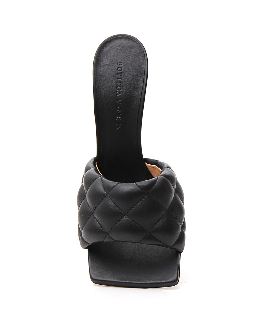 Bottega Veneta 90mm Padded Quilted Leather Sandals In Black