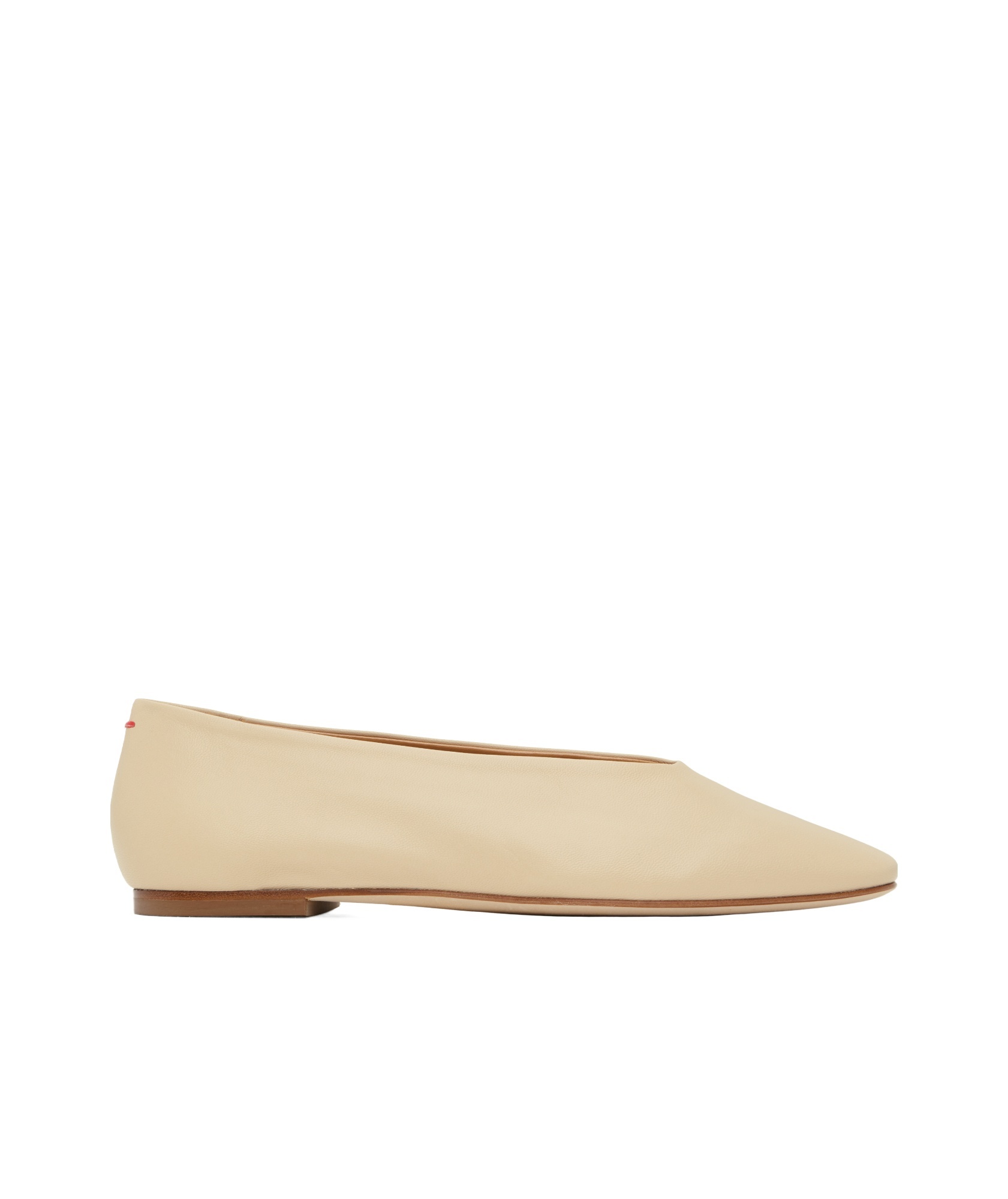 Aeyde Pointed Toe Flat Shoes With Minimalist Design In Nude