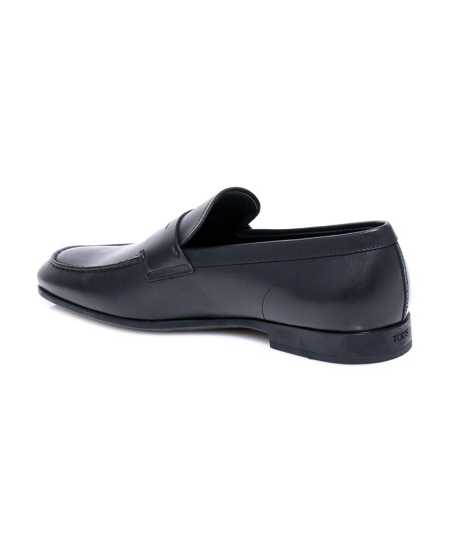 Tod's Leather Loafer With Iconic Horsebit In Black