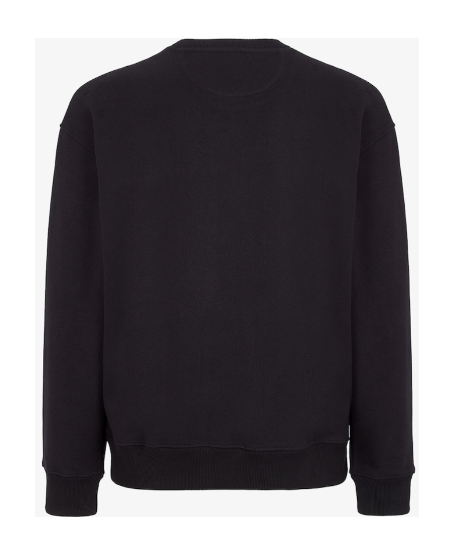 Fendi Regular Fit Wool Blend Pullover With Pockets In Black