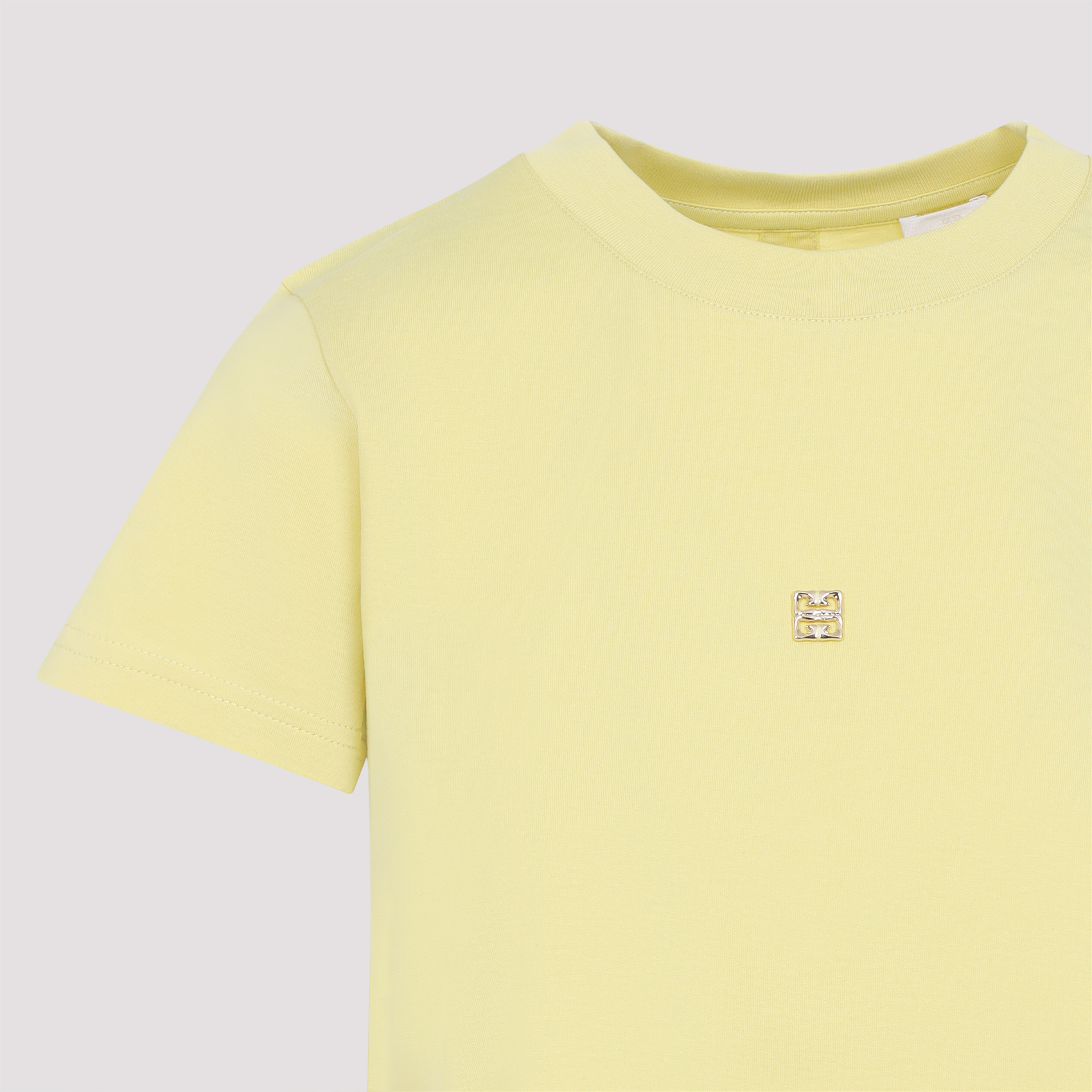 Givenchy Bow Detail Crew Neck T-shirt In Yellow