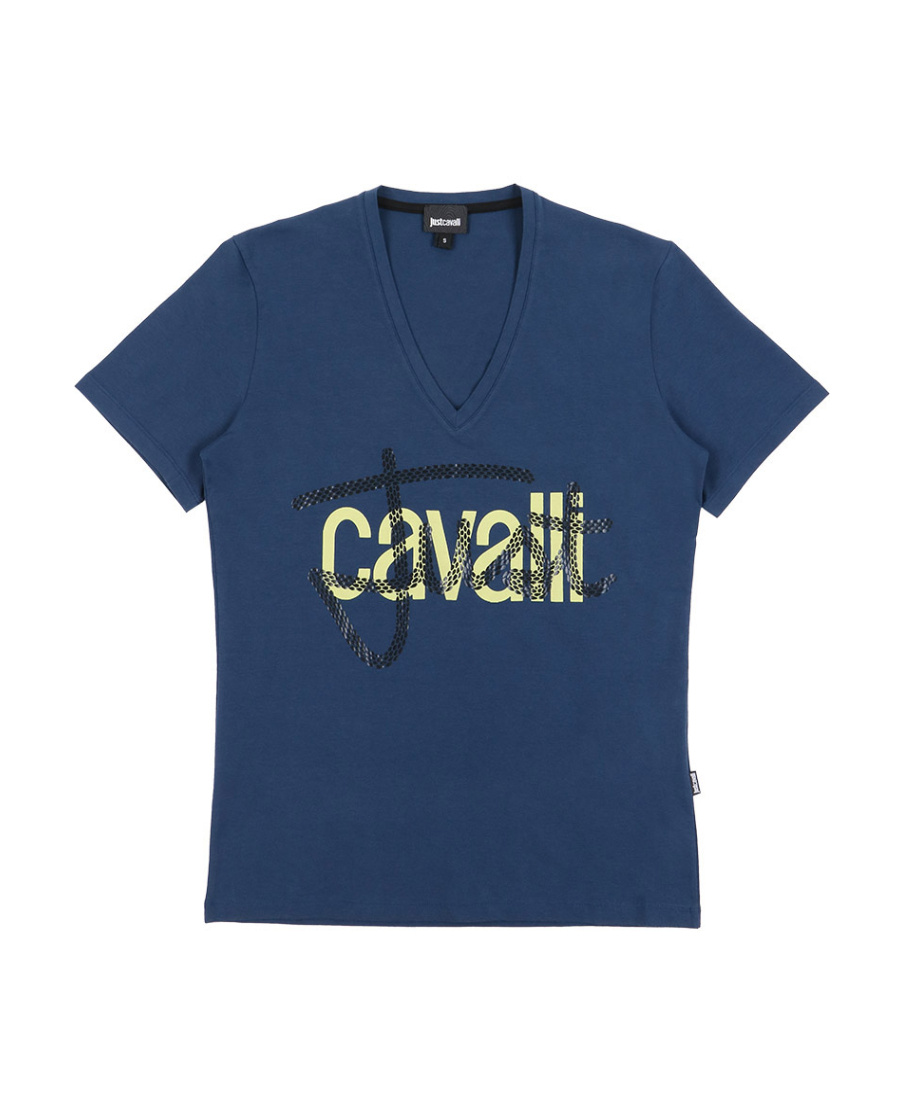 Just Cavalli Letter T-shirt In Blue