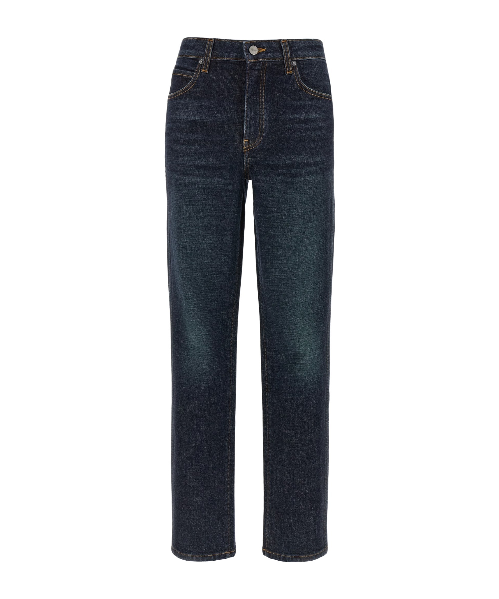 Khaite Belt Loop Denim Trousers In Blue