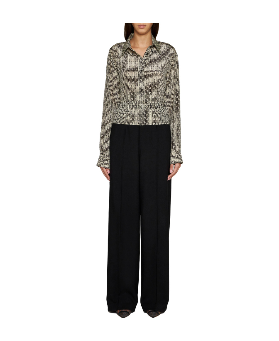 Fendi Women's Friends Of- Wool Blend Trousers In Black