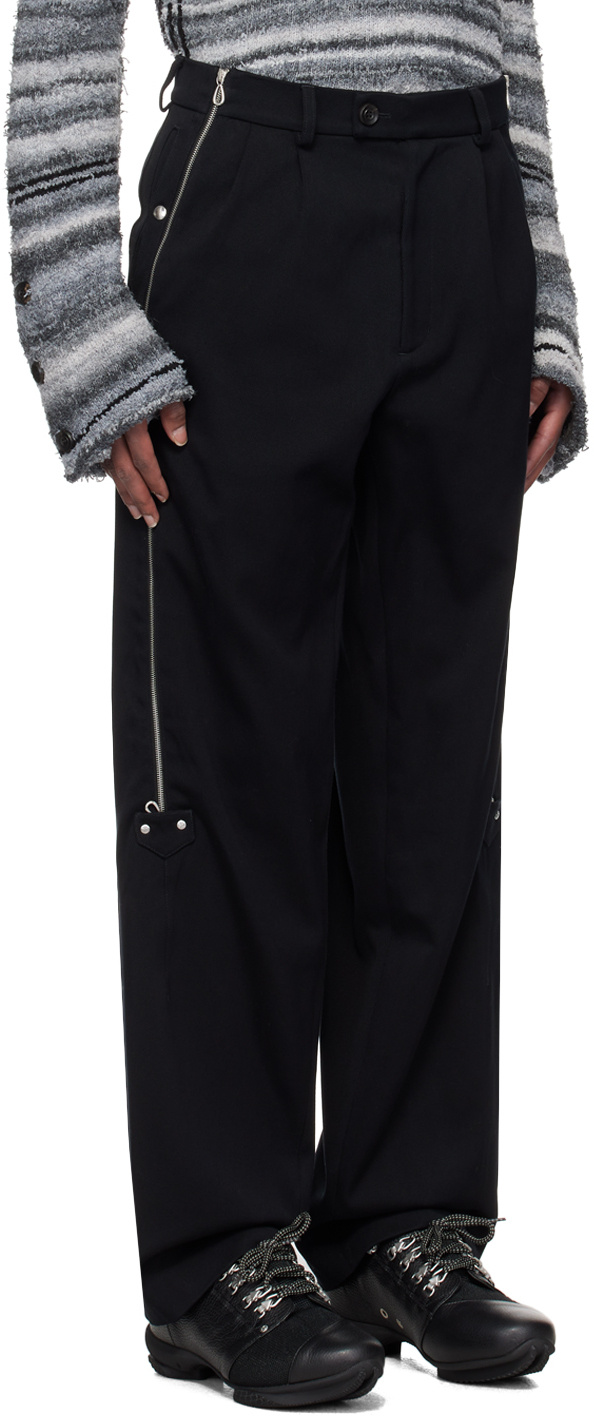 Kiko Kostadinov Waistband Loop Casual Pants In Black