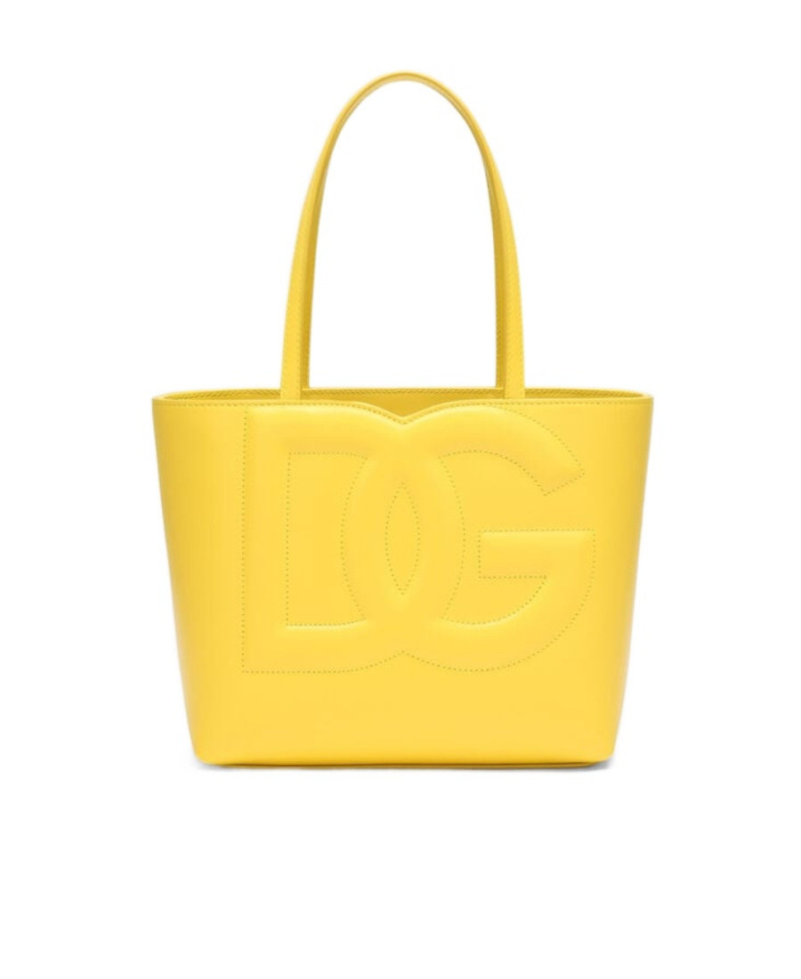 Dolce & Gabbana Small Dg Logo Tote Bag In Yellow