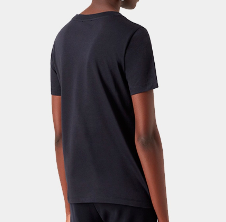 Emporio Armani Round Neck Short-sleeved T-shirt In Black