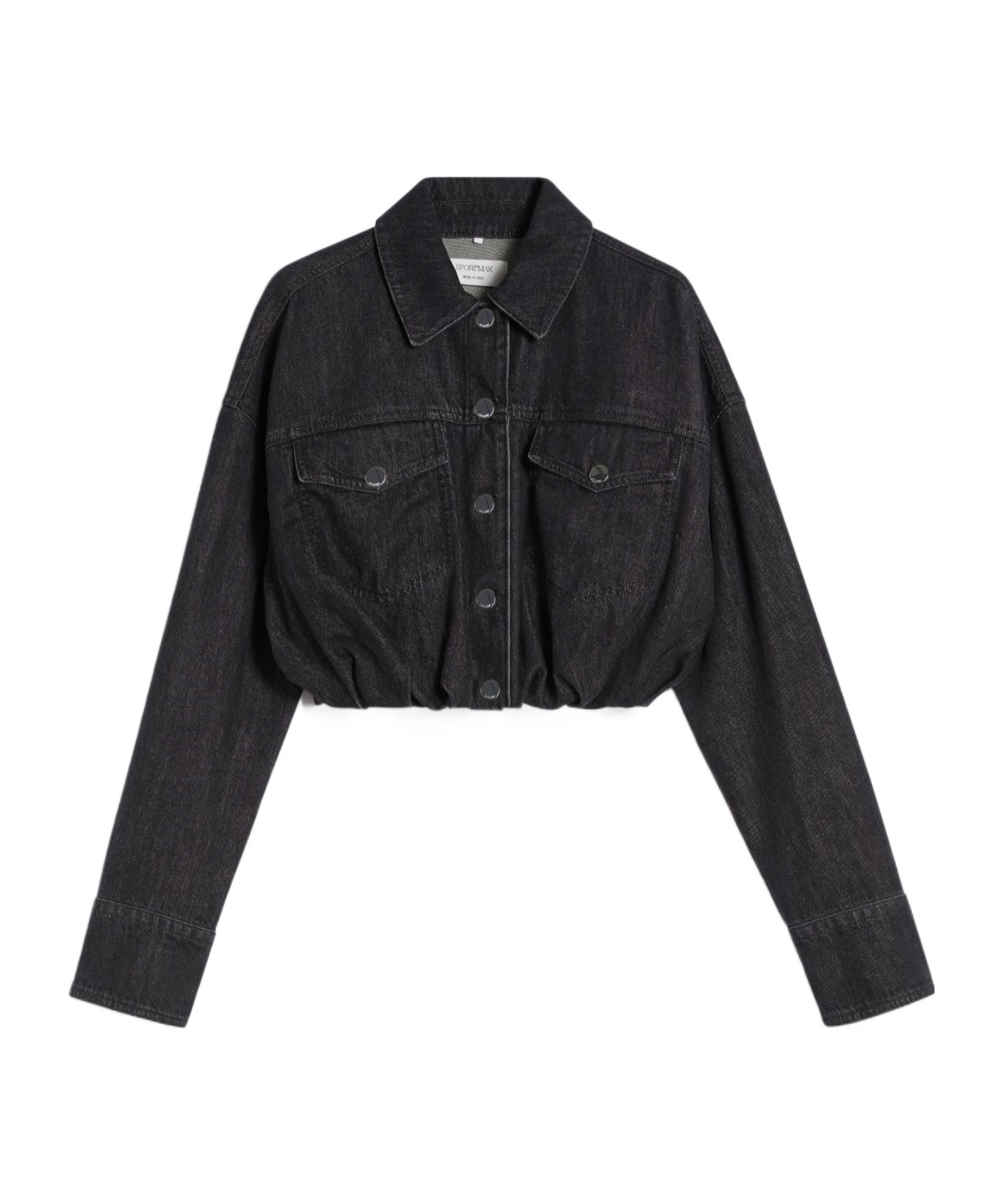 Sportmax Cropped Denim Jacket In Black