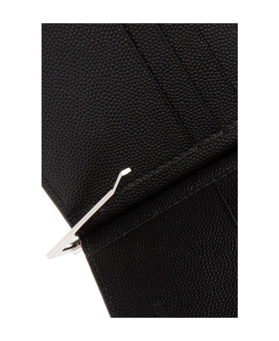 Saint Laurent Money Clip Wallet In Black