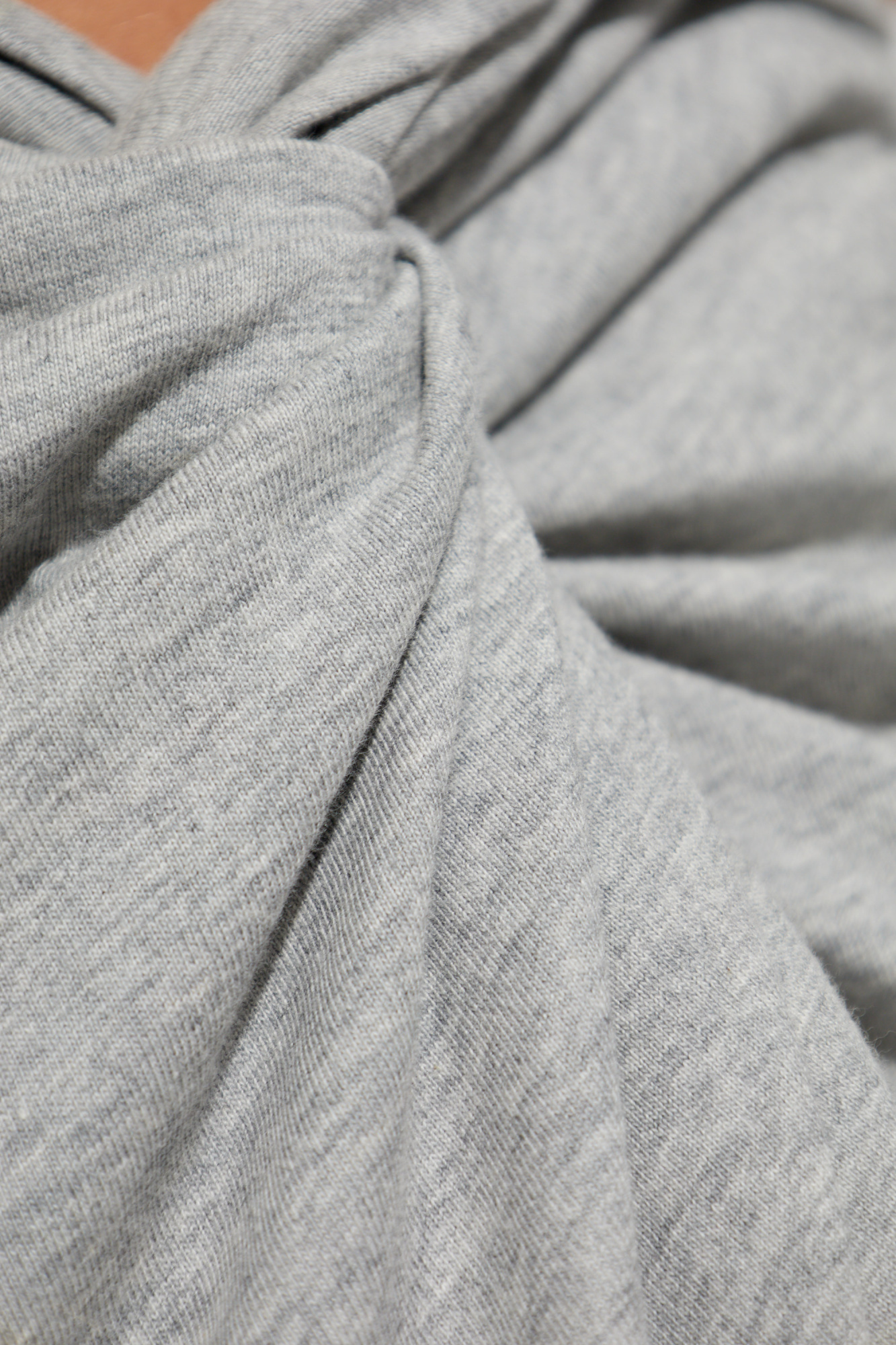 Dries Van Noten Twisted Cotton-jersey Midi Skirt In Gray