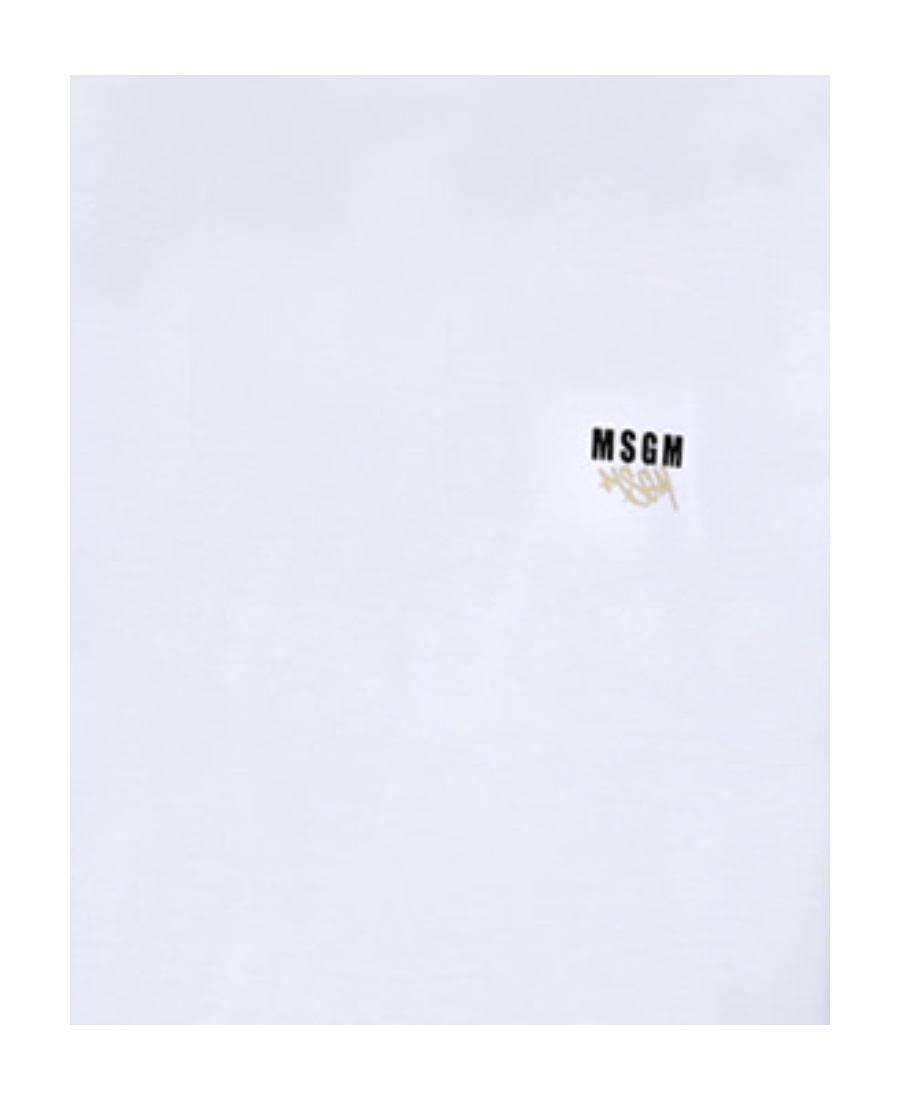 Msgm Pattern Printed T-shirt In White