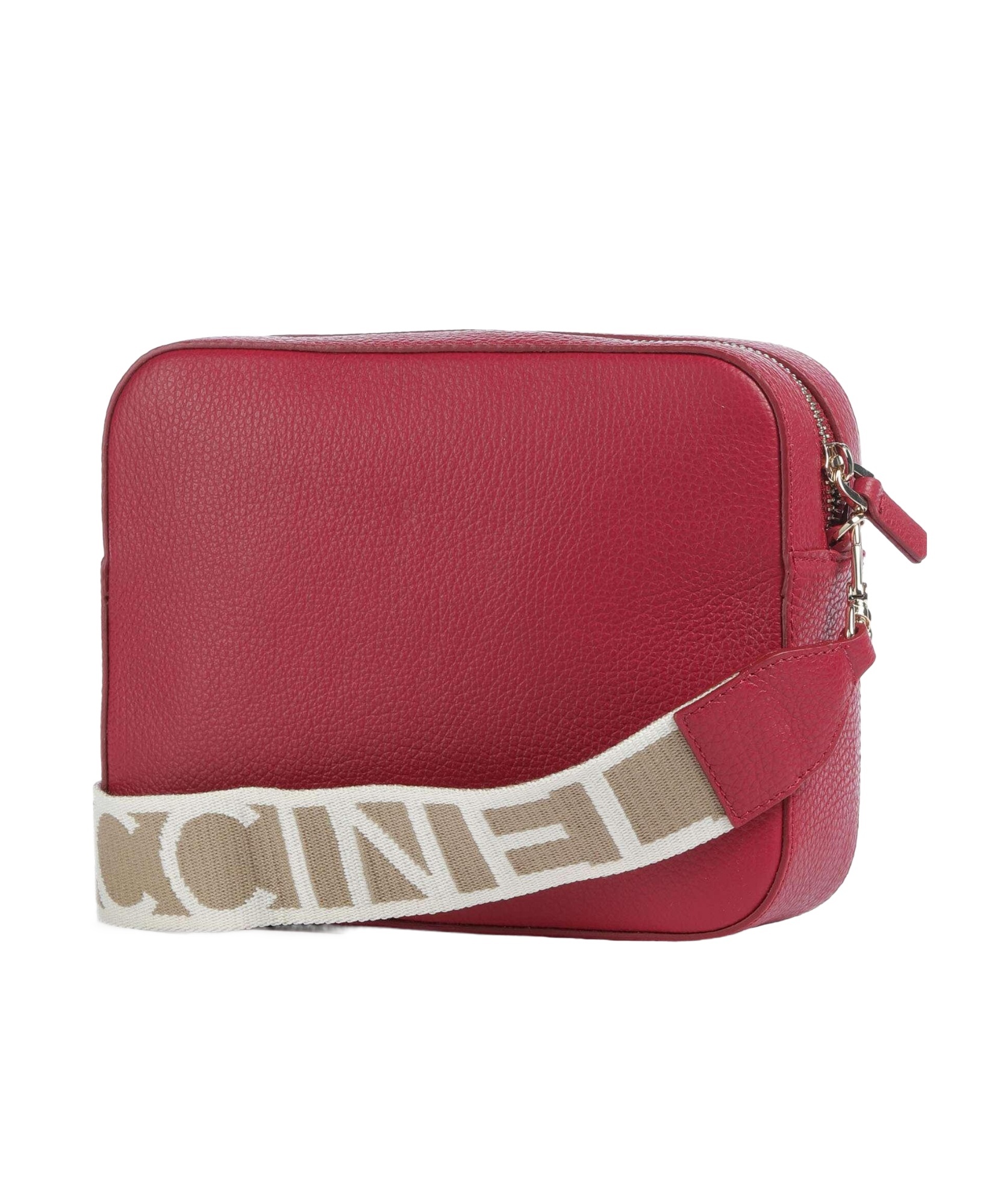 Coccinelle Zippered Shoulder Bag In Red