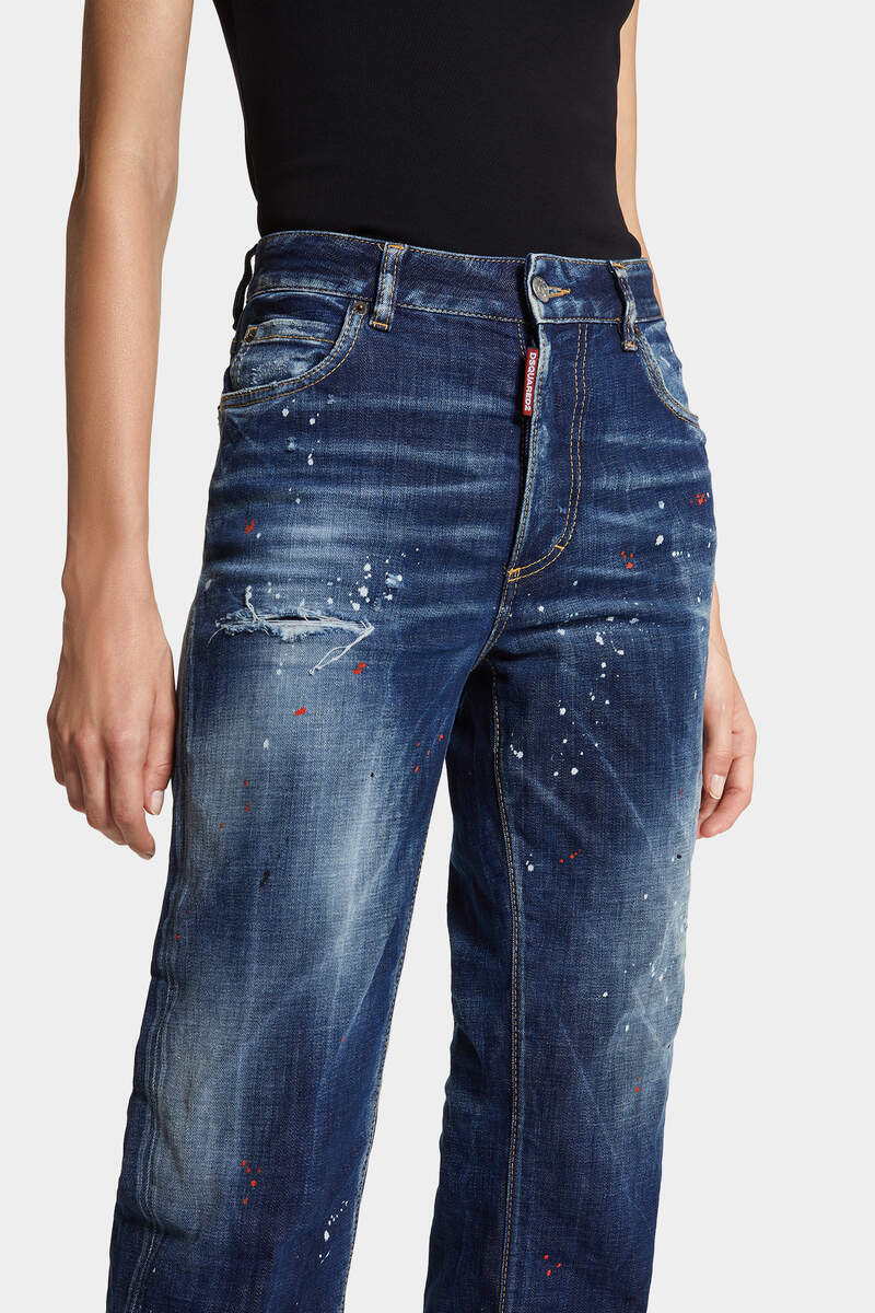 Dsquared2 Distressed Skinny Jeans In Blue