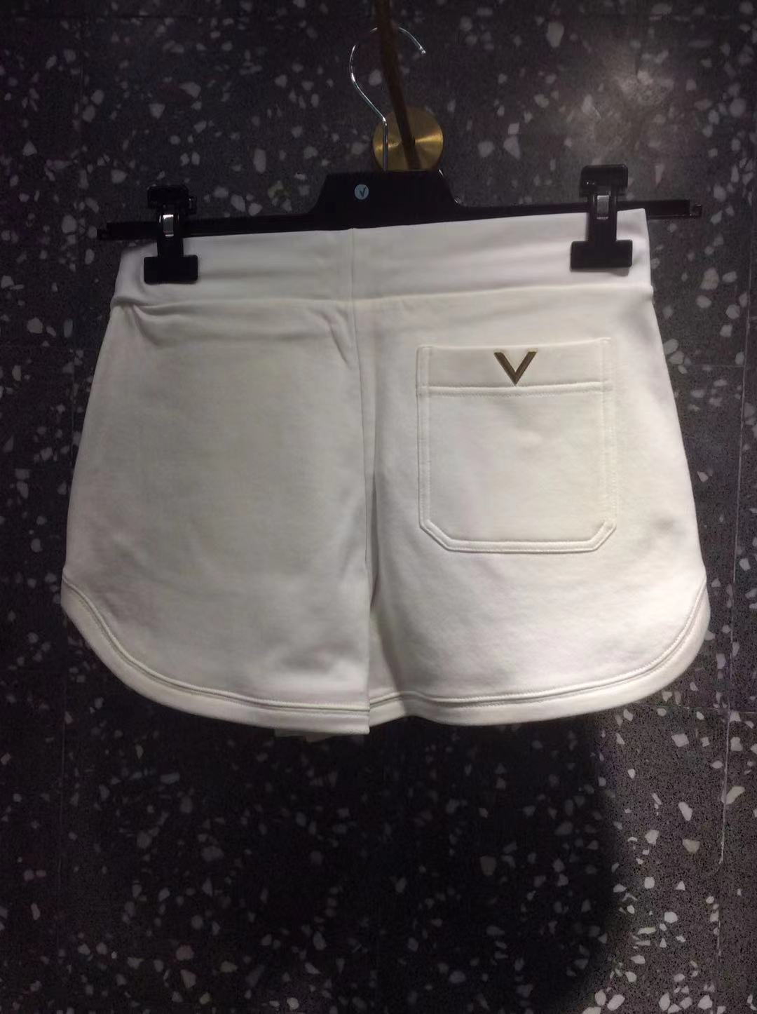 Valentino Gold Standard Shorts In Gray