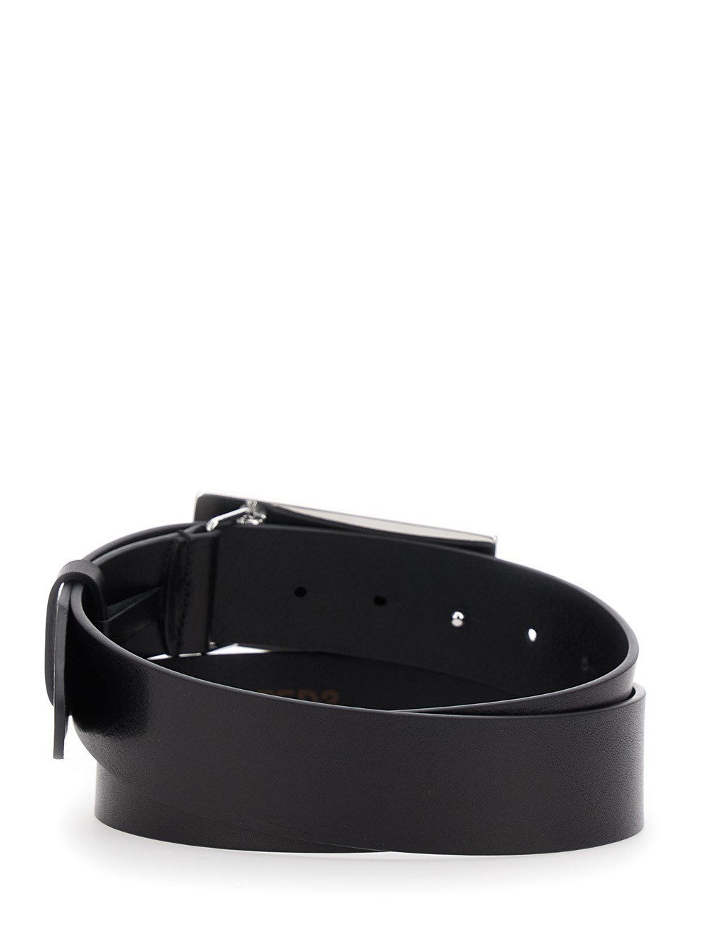 Dsquared2 Logo-plaque Buckle Belt In Black