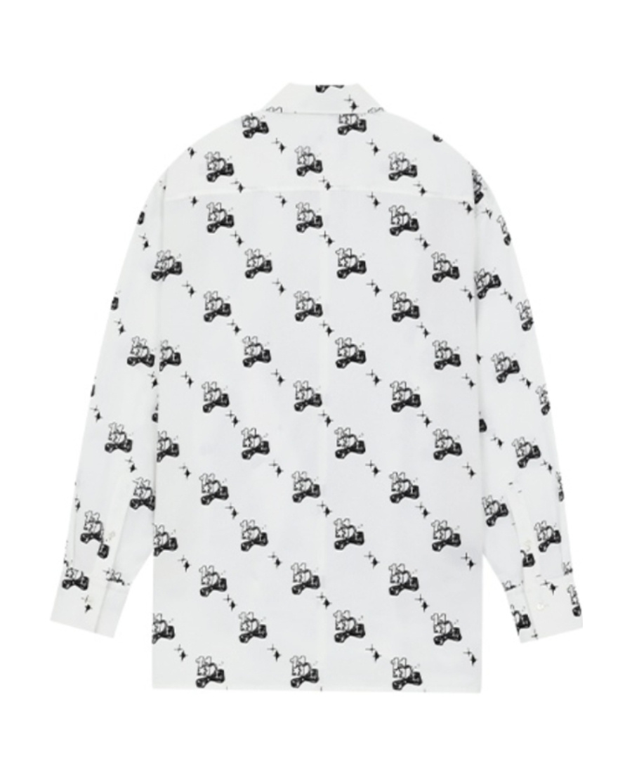 We11 Done Graphic-print Oversized Shirt In White