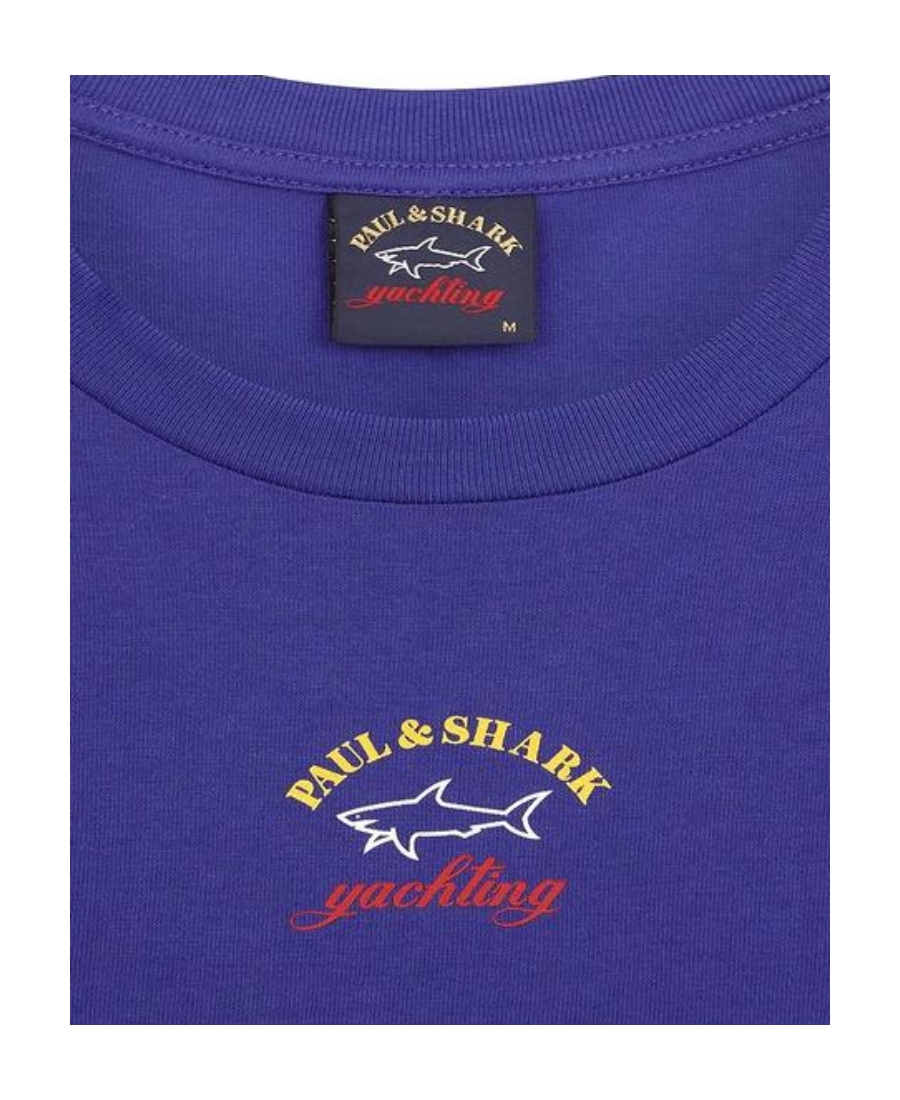 Shop Paul & Shark Logo Printed T-shirt In Blue