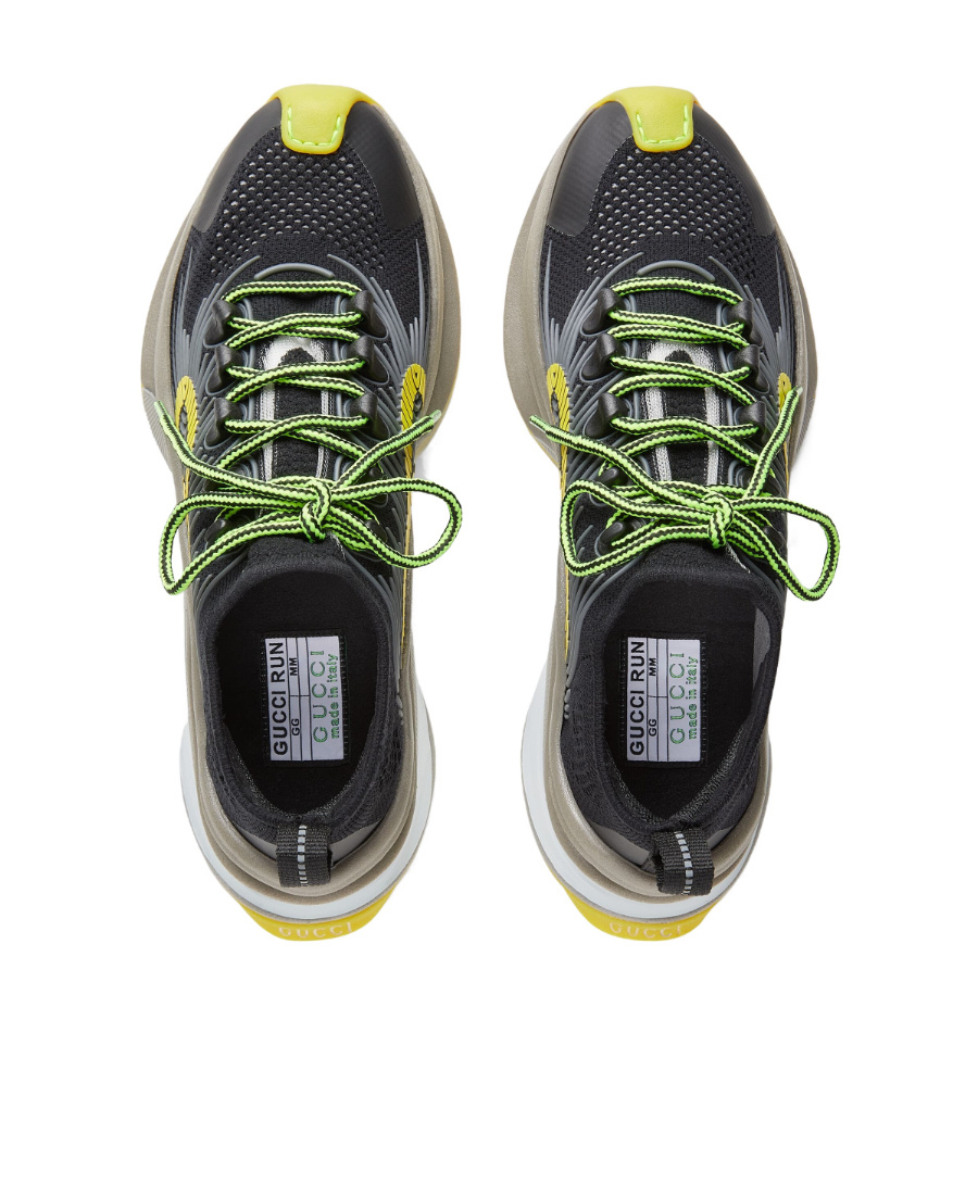 Gucci Interlocking-g Lace-up Sneakers In Black