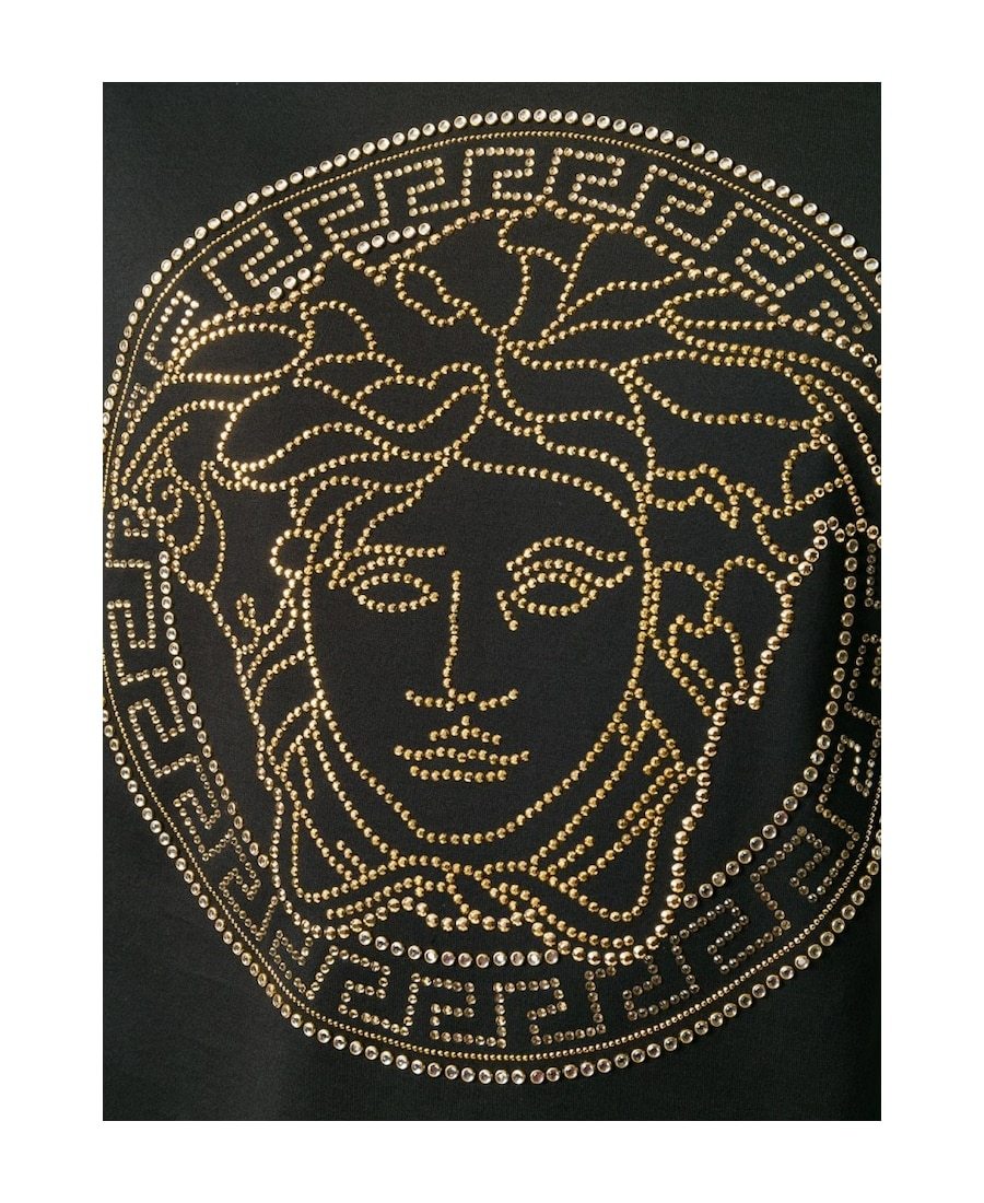 Shop Versace Medusa Print T-shirt In Black