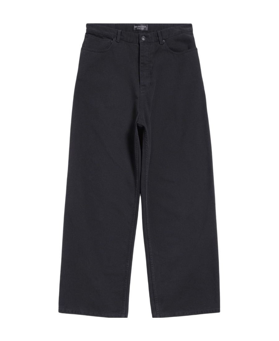 Balenciaga Wide-leg Baggy Jeans In Black