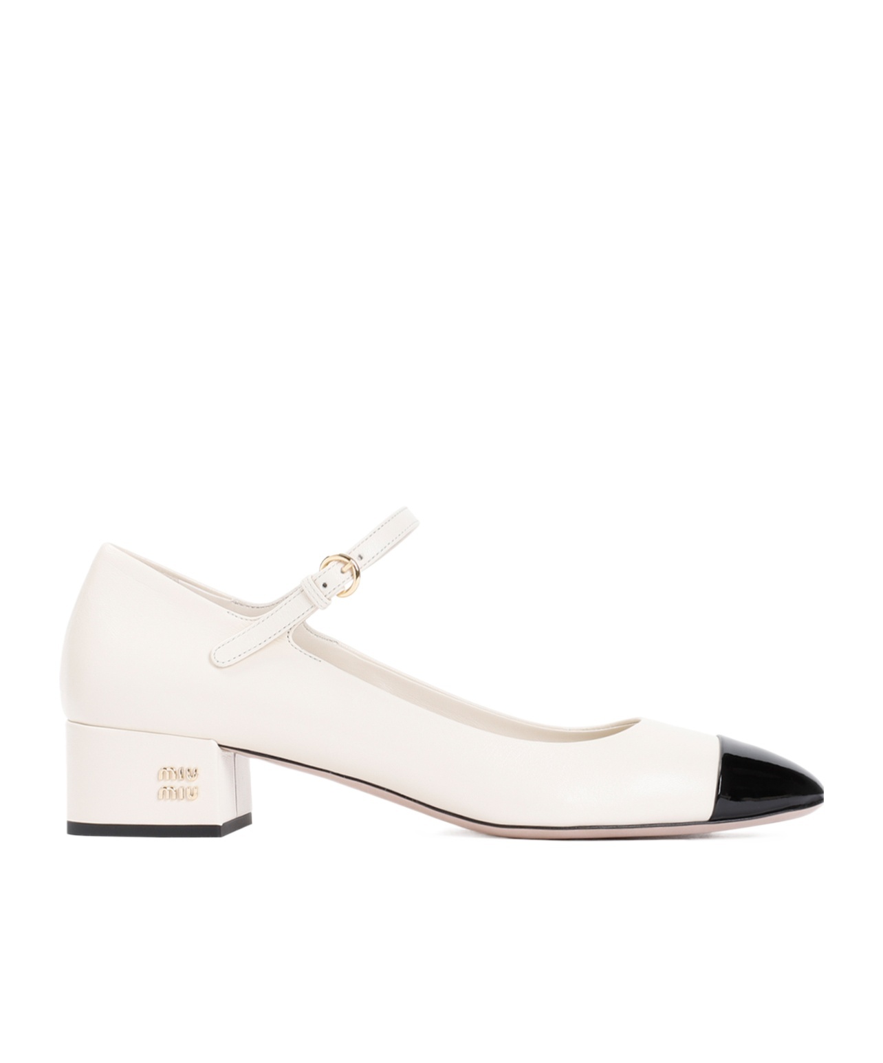 Miu Miu Logo High Heels In White
