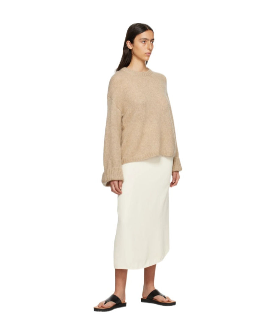 Shop By Malene Birger Round Neck Long-sleeved Sweater In Brown