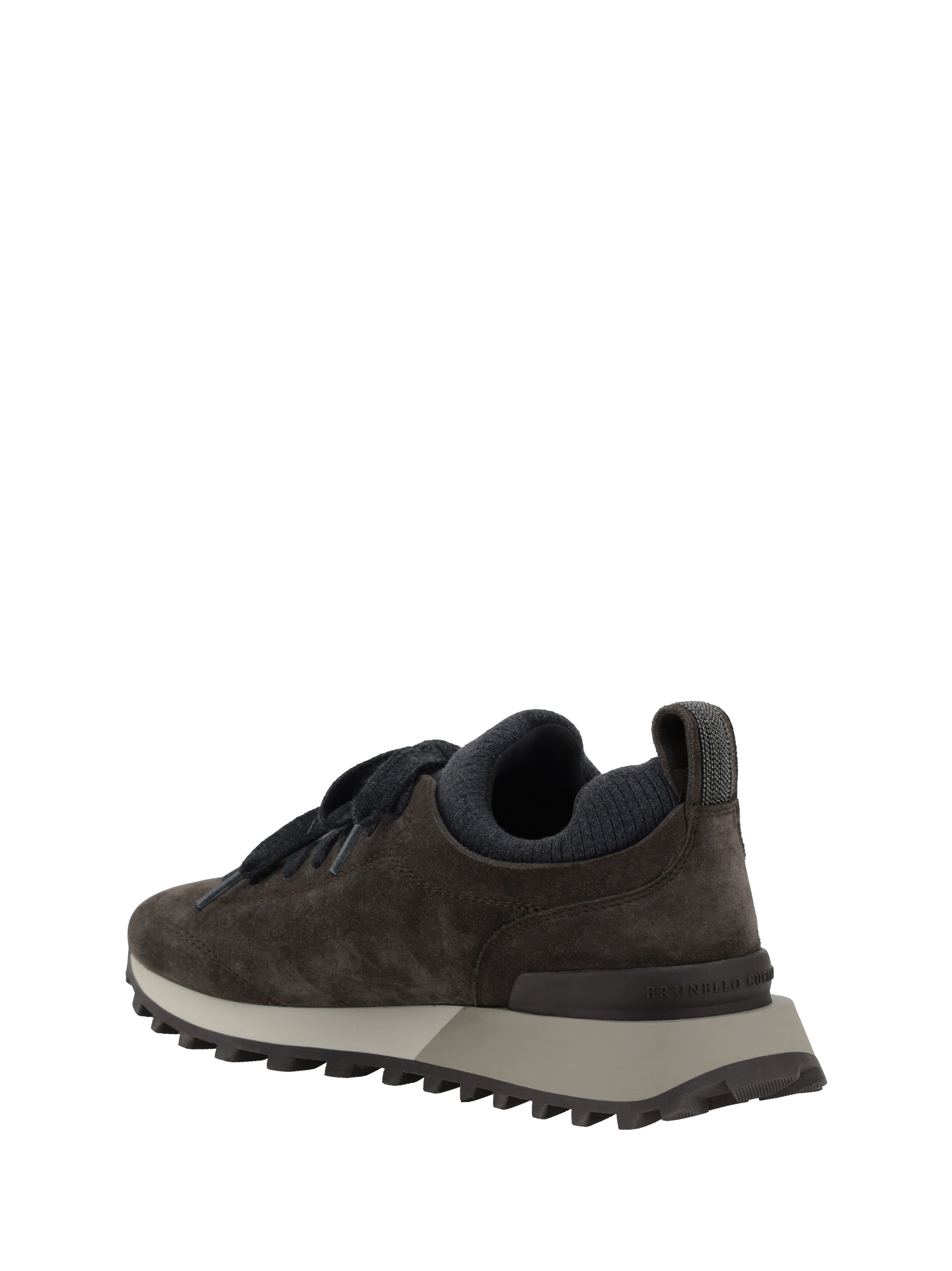Brunello Cucinelli Women Suede Sneakers In Brown