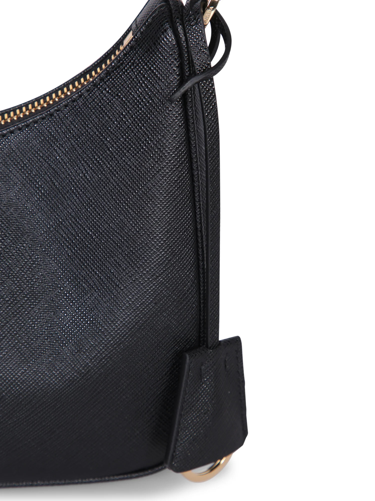 Prada Zipper Handbag In Black