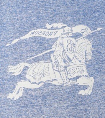 Shop Burberry Equestrian Knight Cotton T-shirt In White