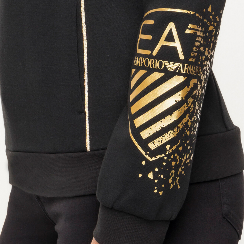 EA7 LOGO PRINTED HOODED SWEATER 