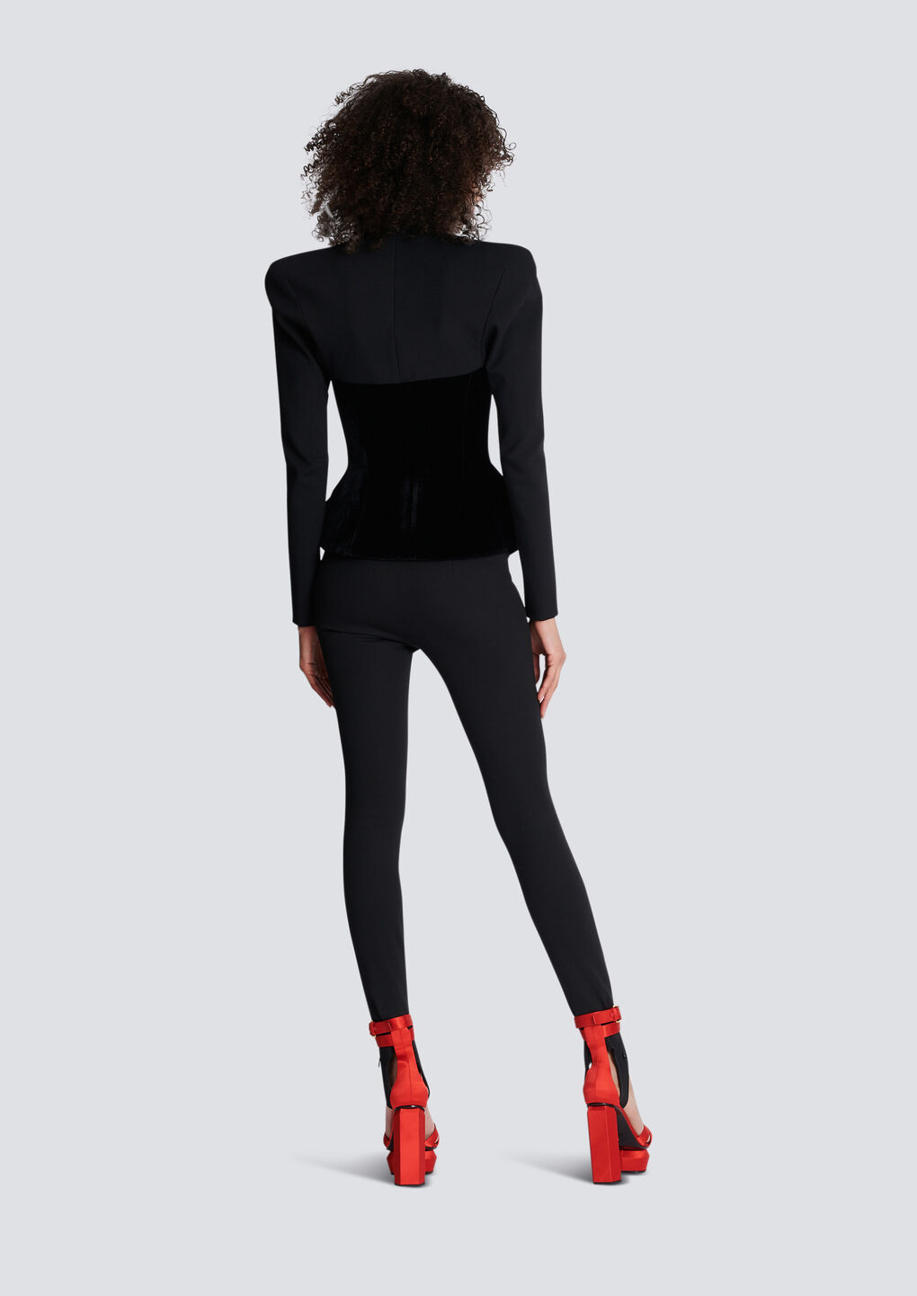 BALMAIN SLIM-FITTING BUSTIER JACKET