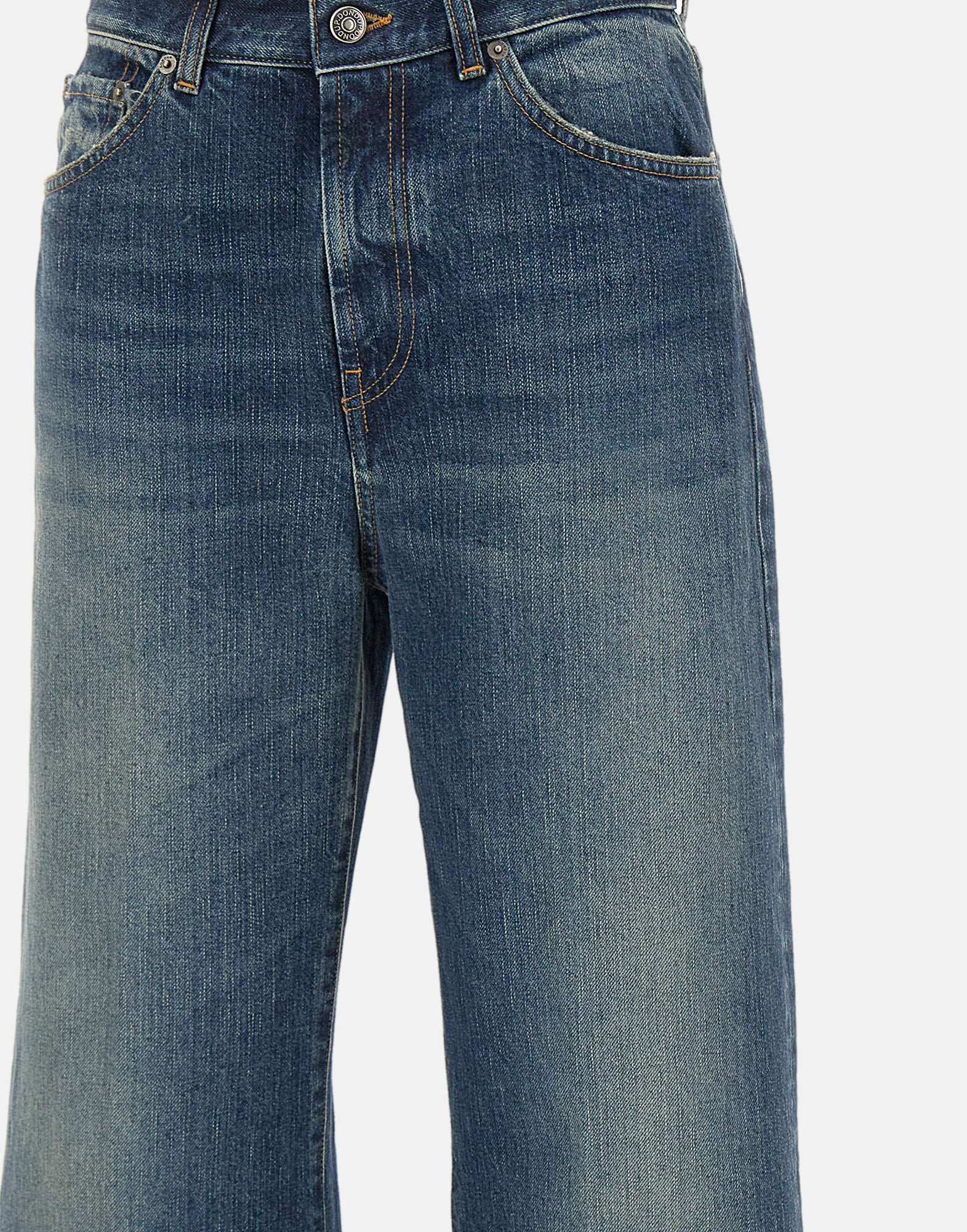 Dondup Amber Wide-leg Jeans In Blue