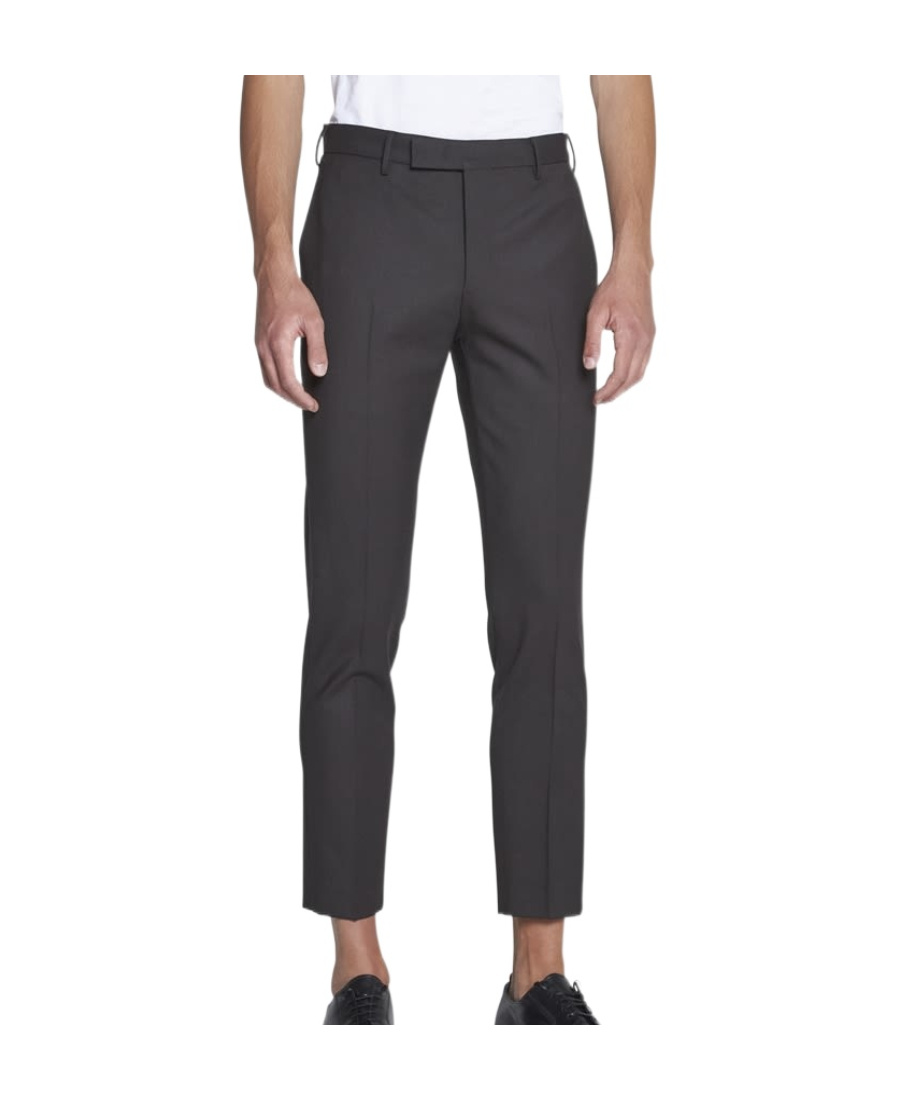 Pt Torino Tailored Cotton Trousers In Black