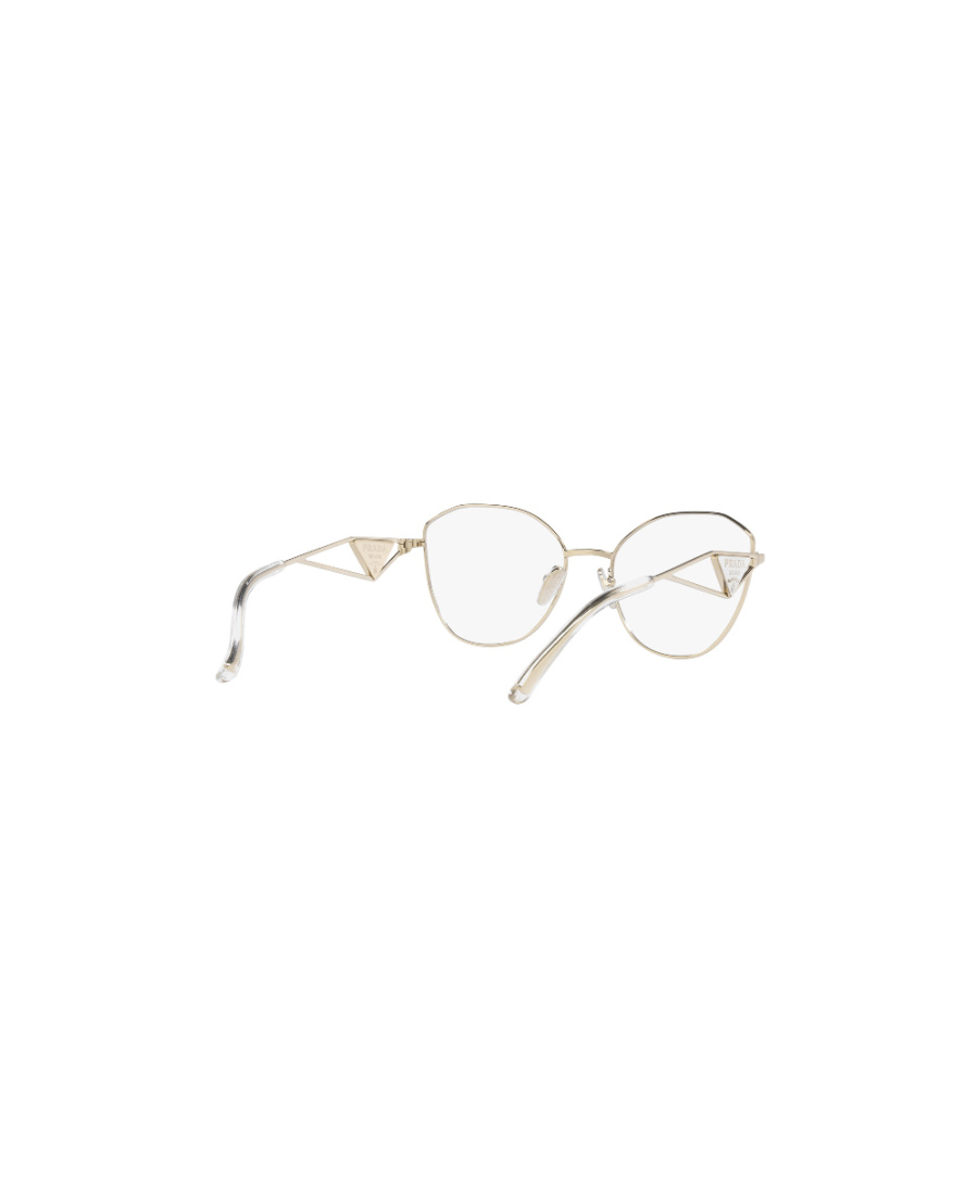Prada Logo Plaque Cat-eye Frame Glasses In White