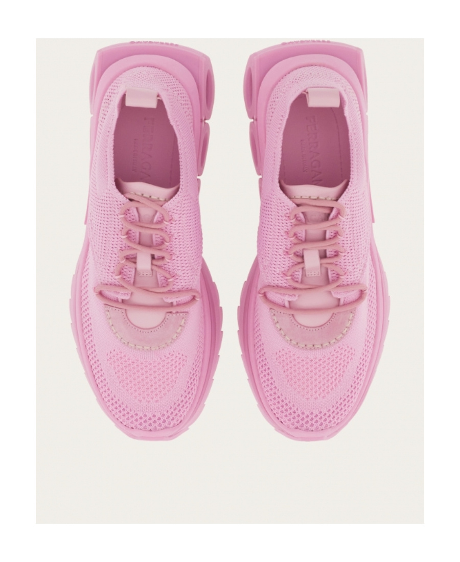 Ferragamo Salvatore  Gancini Lace-up Sneakers In Pink