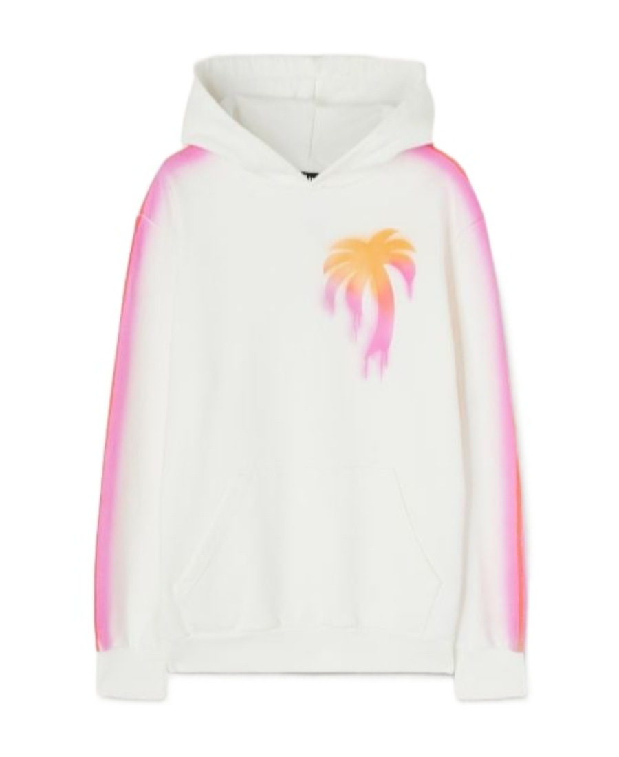 PALM ANGELS I LOVE PA GRAFFITI-PRINT HOODIE