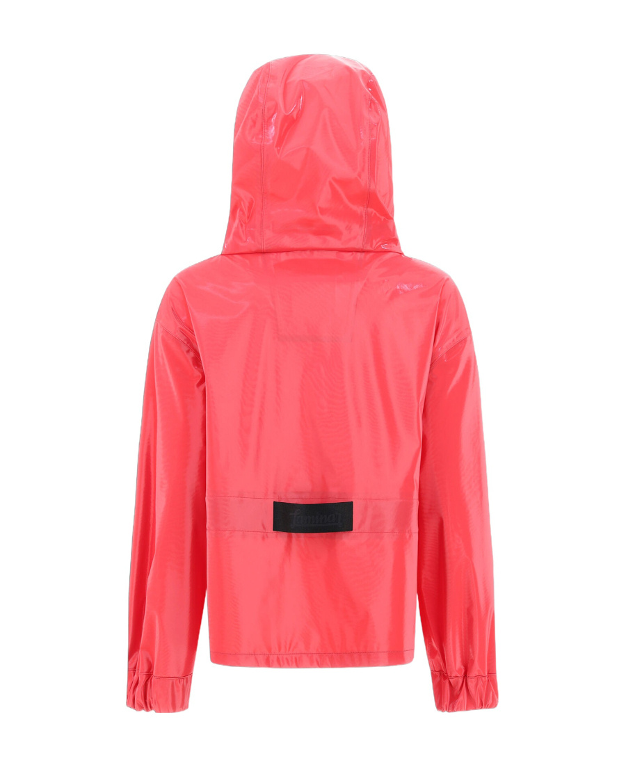 Herno Paradise Pink Lady Bird Laminar Casual Jacket In Red