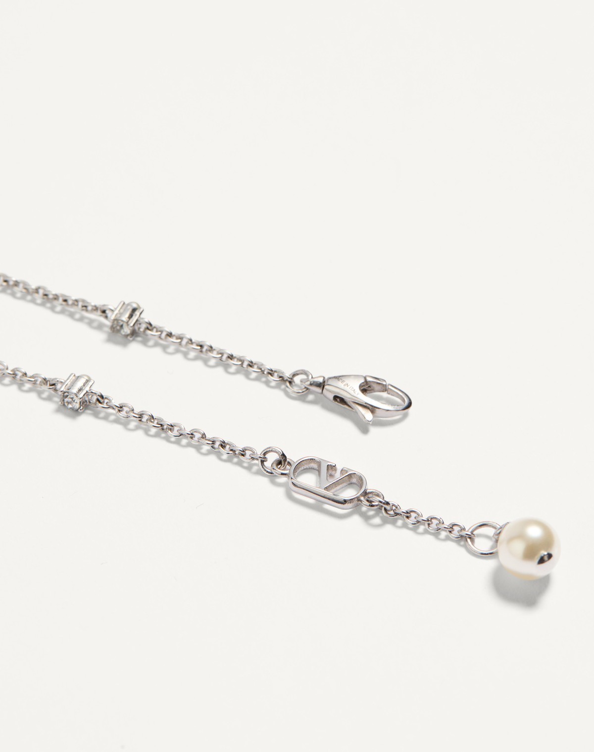Valentino Logo Bracelet In White
