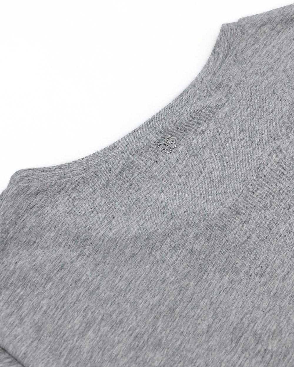 Weekend Max Mara T-shirt With Round Neck And Short Sleeves In Gray