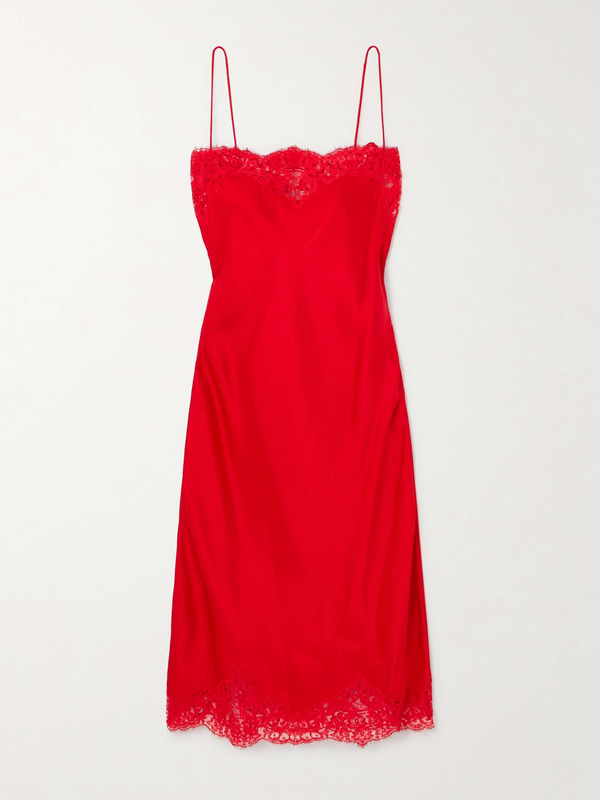 Stella Mccartney Red Lace Minidress In Red