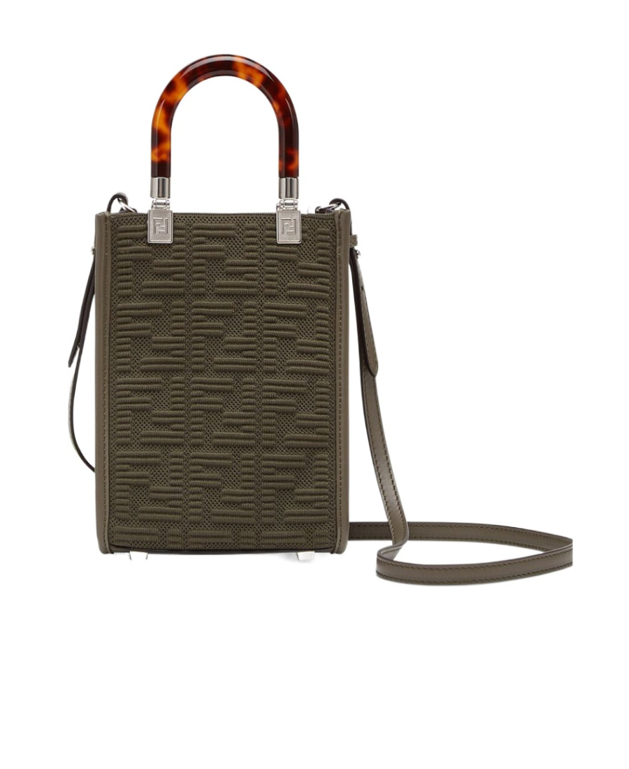 Fendi Monogram-pattern Mini Bag In Green