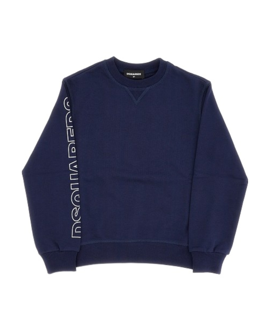 Dsquared2 Logo-print Cotton Sweatshirt In Blue