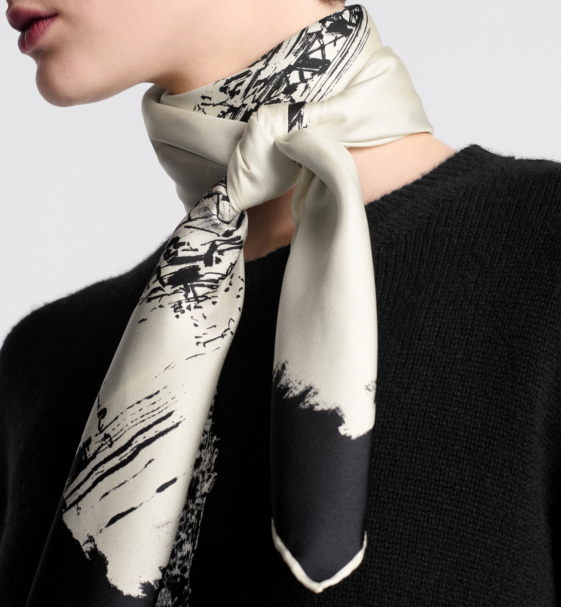 Dior Logo Square Scarf In Multicolor