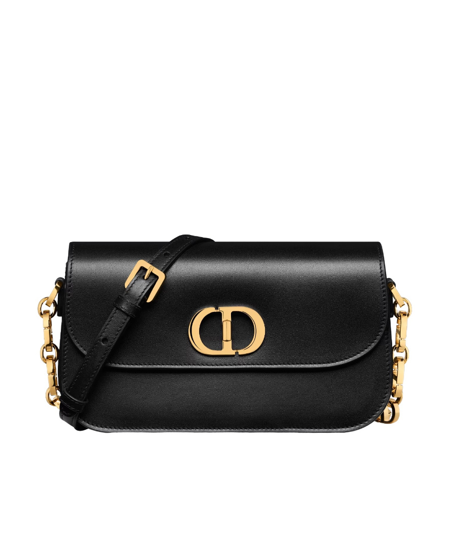Dior 30 Montaigne Avenue Bag Leather In Black