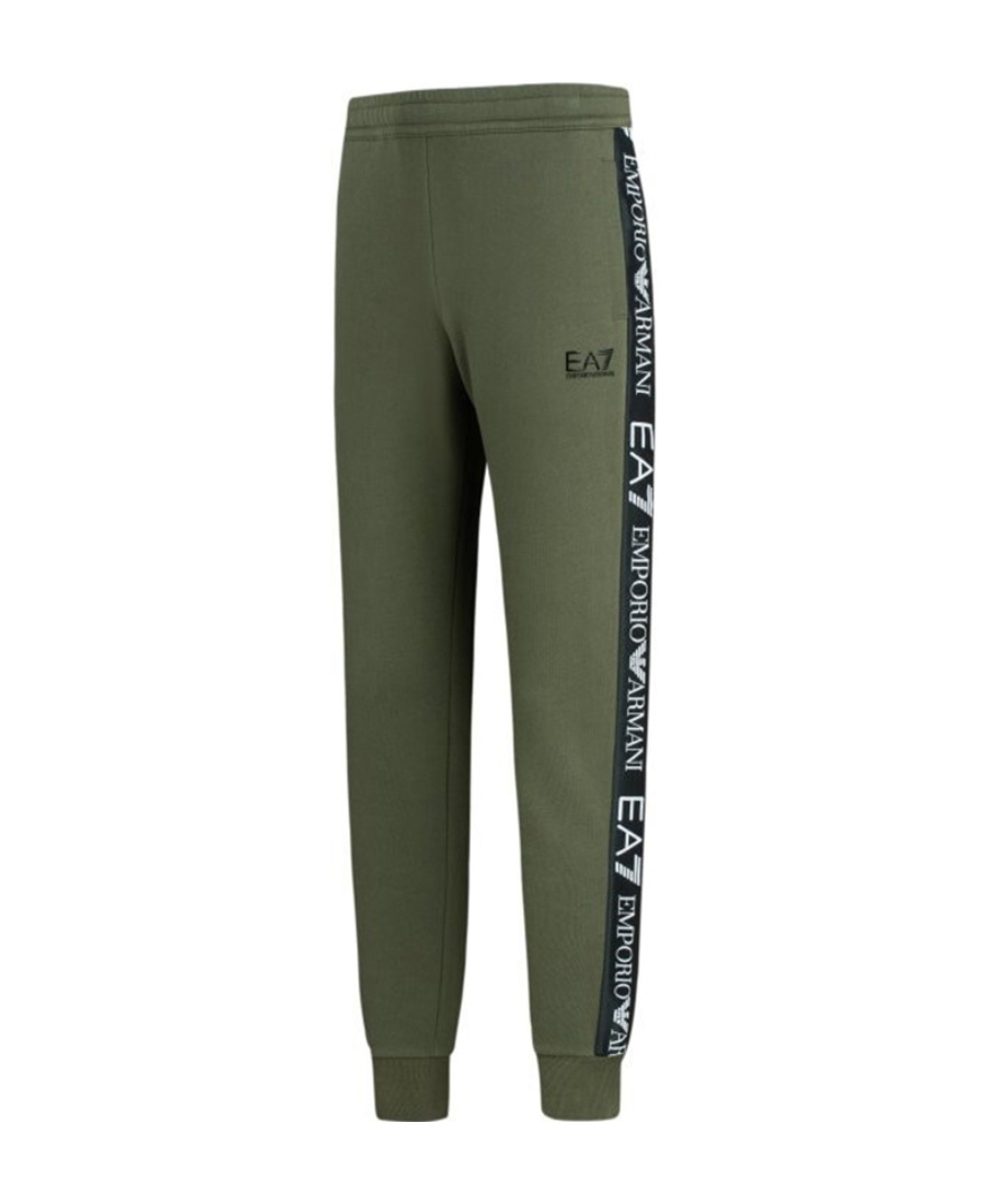 Ea7 Foot-bound Sweatpants In Green