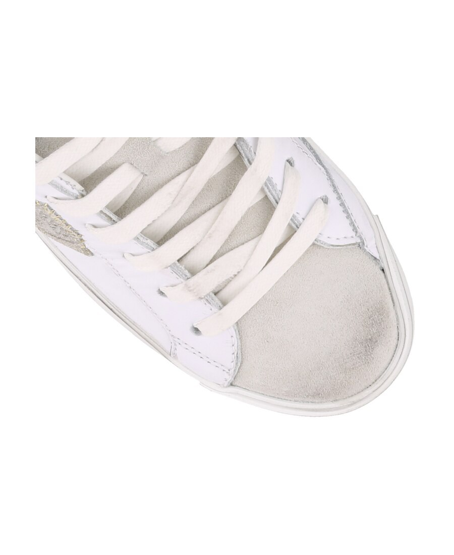 Philippe Model Prsx Veau Croco White Leather Sneaker In White