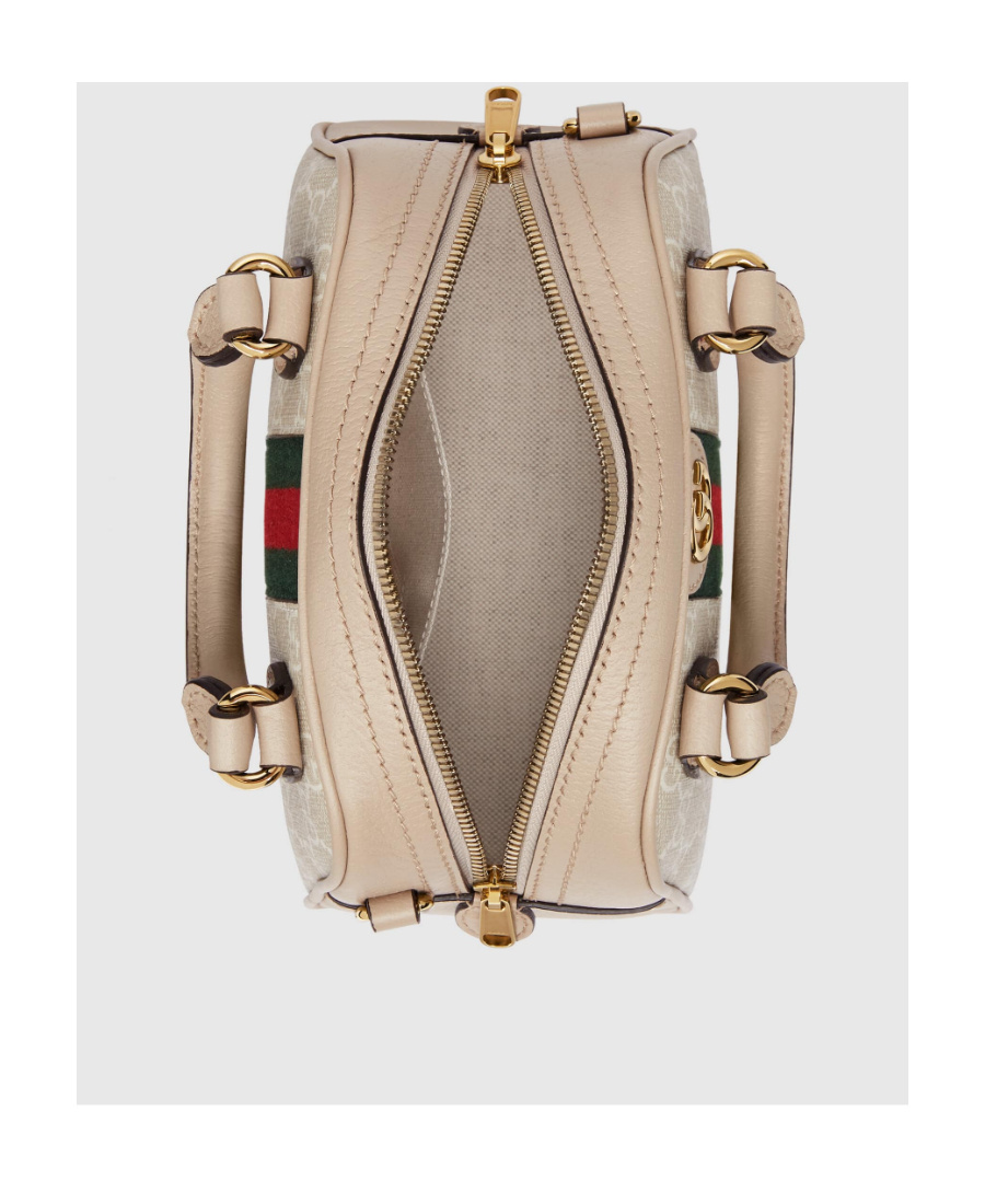 Gucci Mini Ophidia Gg Top-handle Bag In White