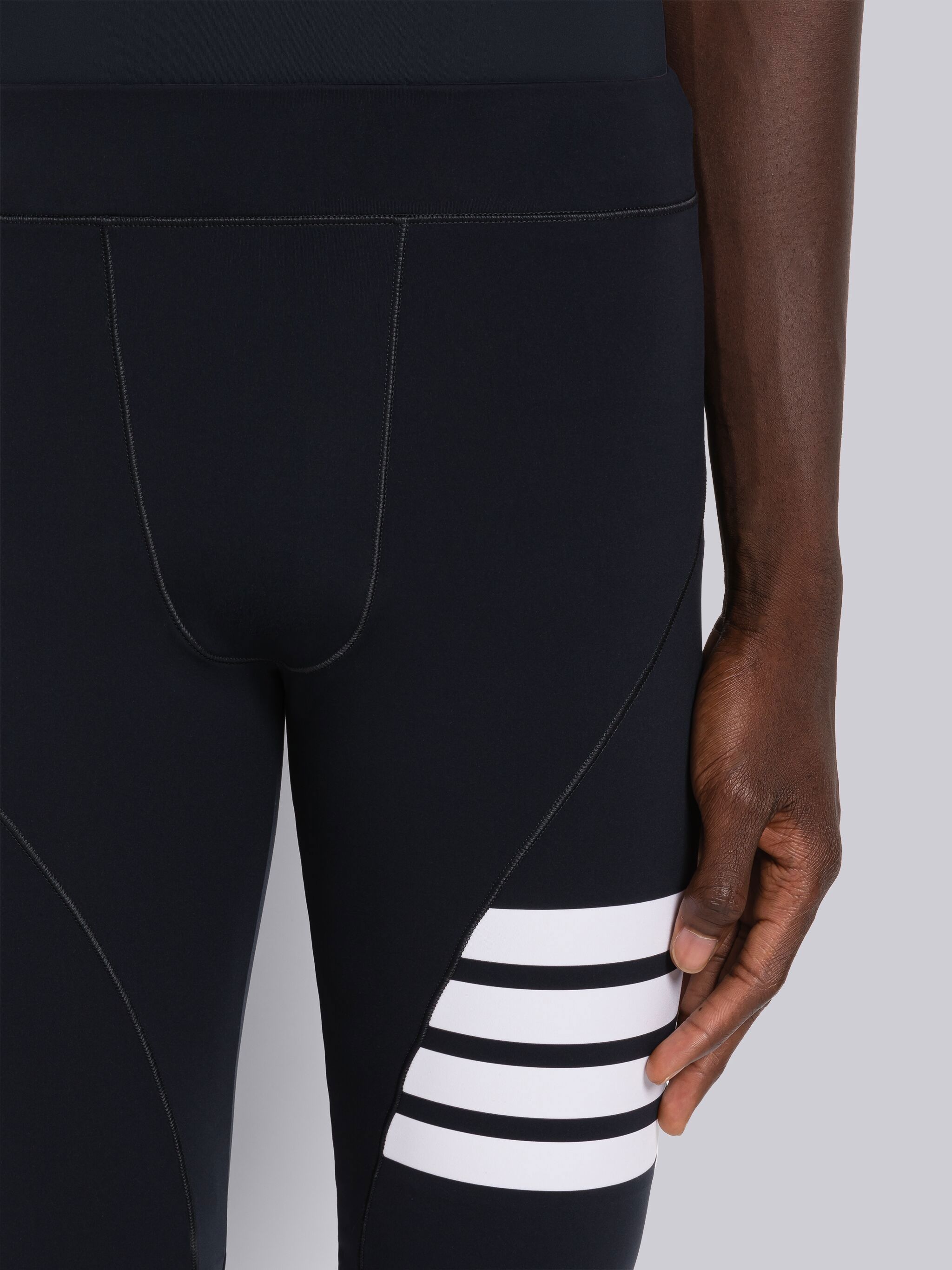 Thom Browne 4-bar Stripe Cycling Shorts In Black